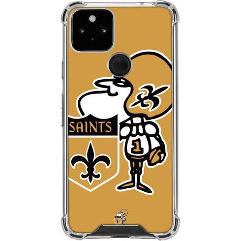 NFL New Orleans Saints Retro Logo Google Pixel 5 Clear Case